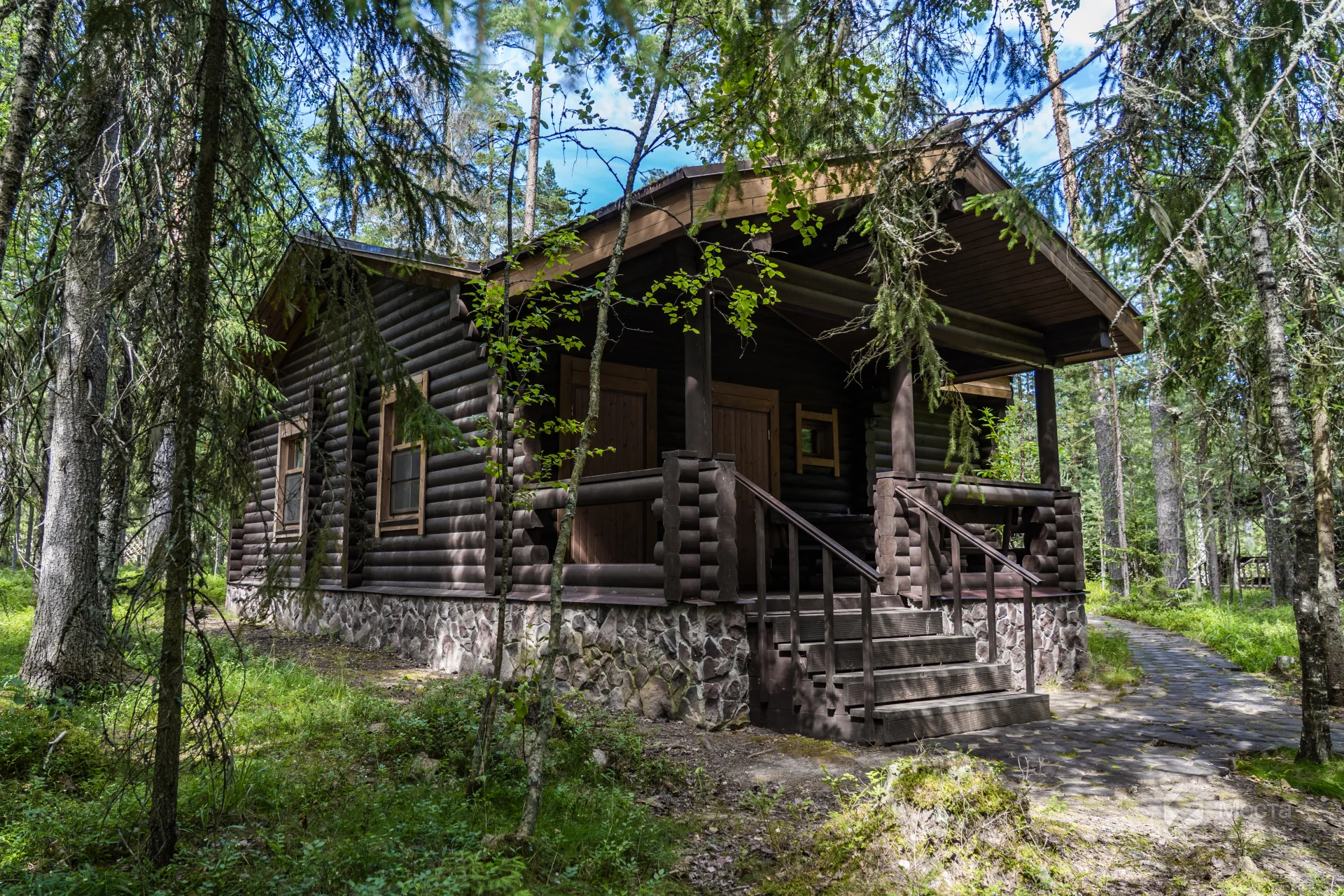 Русская деревня, одноэтажный дом с сауной