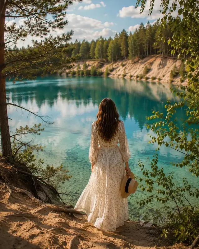 Голубое озеро у Новых Сычиков — место для фотосессии у воды в Подмосковье